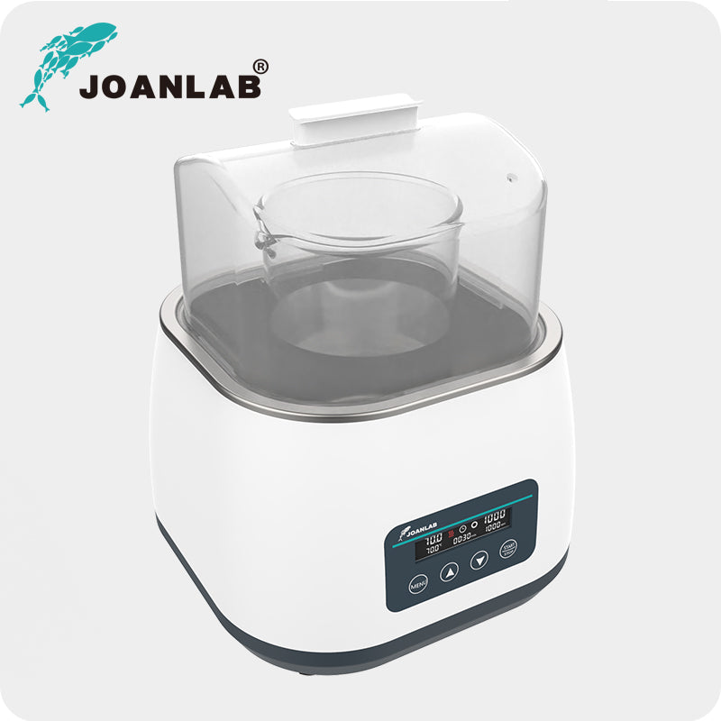 JoanLab WBS-6Pro digital magnetic stirrer with integrated stainless steel laboratory water bath.