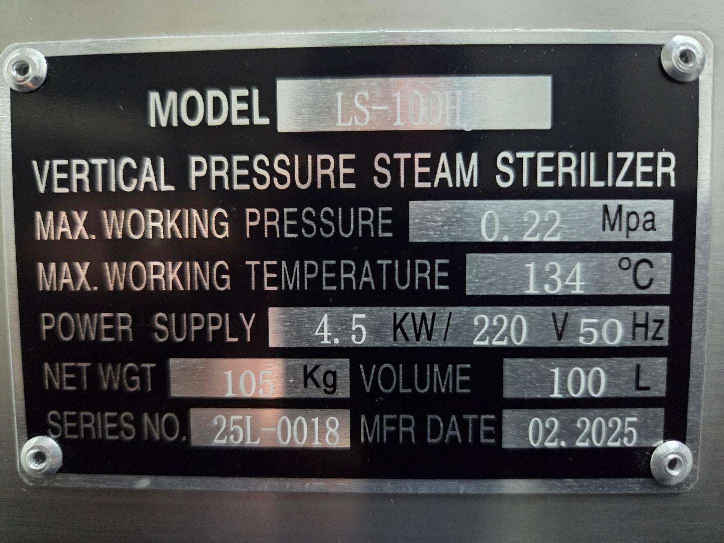 Class B Vertical Pulse Vacuum Steam Autoclave (35L, 50L, 75L & 100L)