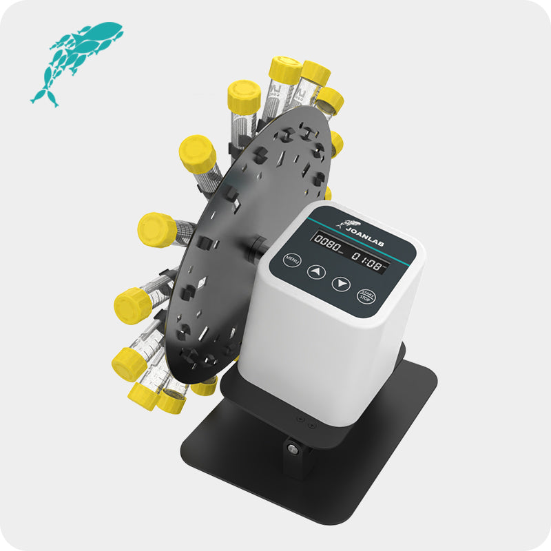 JoanLab RMO-80Pro digital rotating mixer for laboratory blood tubes, biological samples and research applications.
