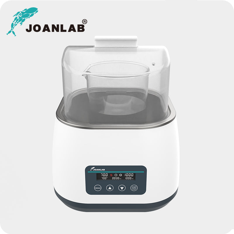 JoanLab WBS-6Pro digital magnetic stirrer with integrated stainless steel laboratory water bath.