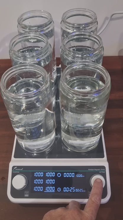 Six Position Magnetic Stirrer JoanLab MMS6 Pro Free Shipping